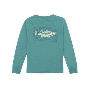 Ld Spotted Bass LS Teal - Properly Tied